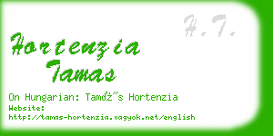 hortenzia tamas business card